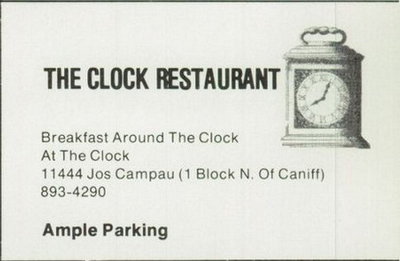 Clock Restaurant - Yearbook Ad A